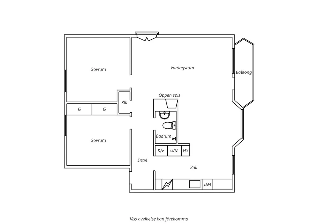Plan - Light-Filled Flat with Social Layout in Ängelholm