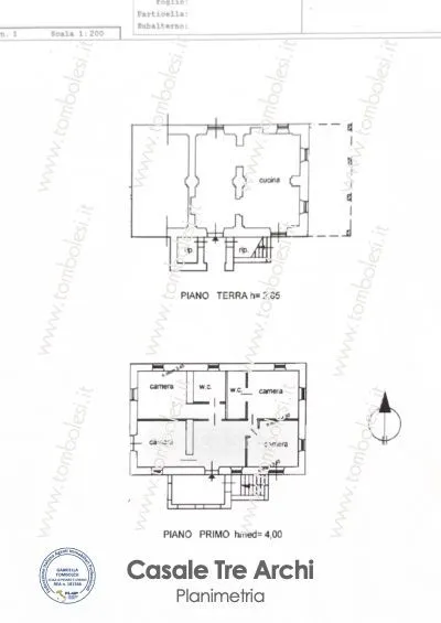 Plan - Restored Rustico with Vineyard in Cossignano
