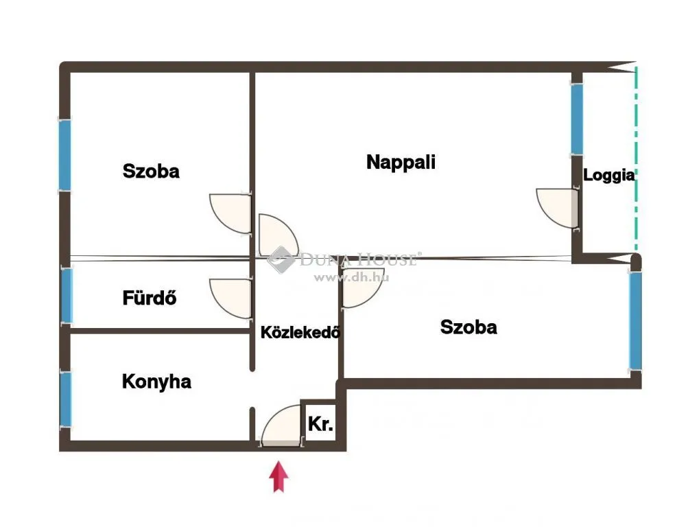 Plan - Apartment with Balcony in Tatabánya