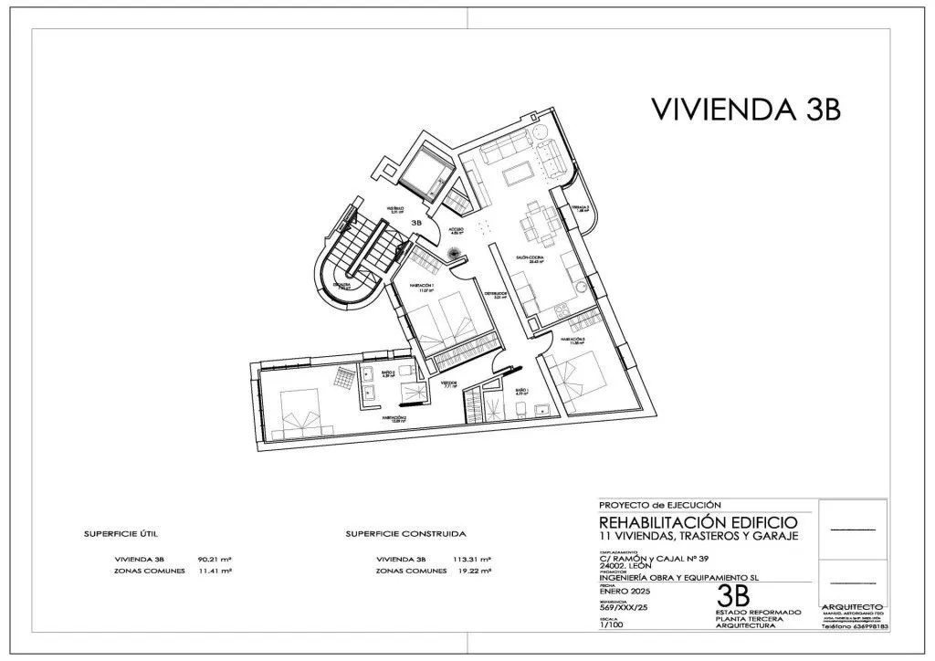 Luxury Flat with High Luminosity in León
