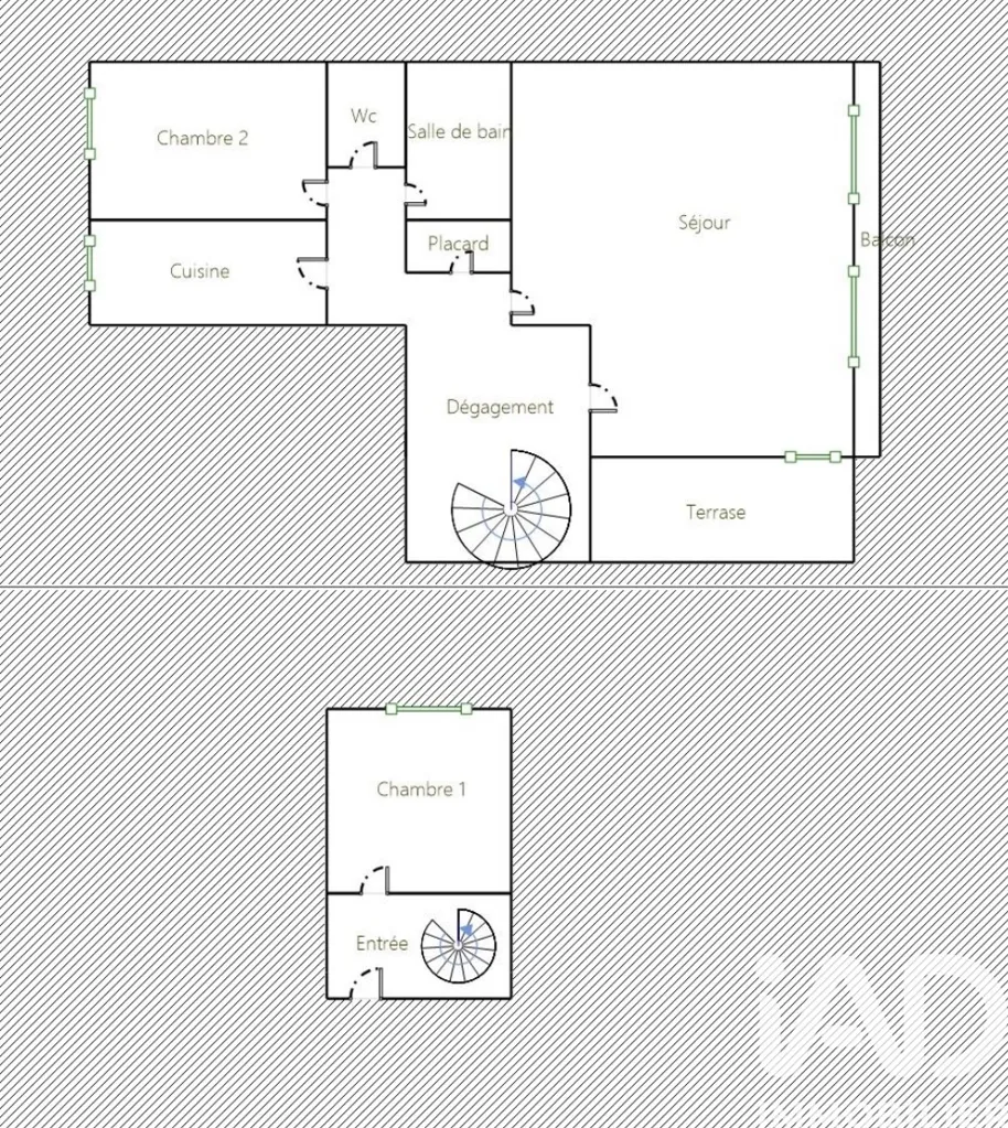 Plaan - Duplex with Terrace in La Courneuve