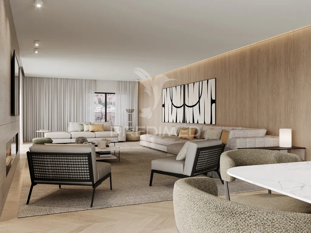 Living Room - Luxury Apartment with Domotics in Braga