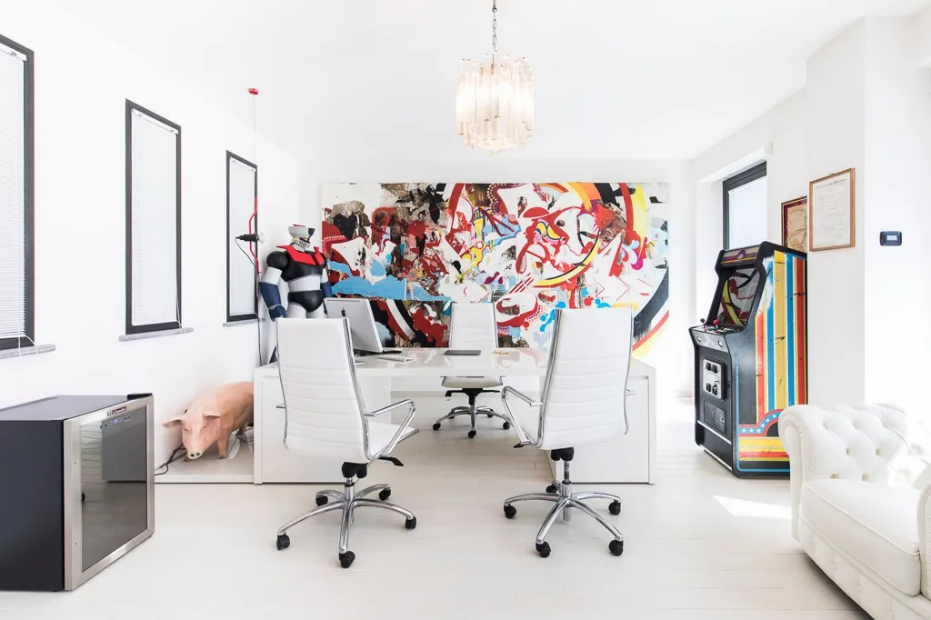 Office - Luxury Villa with Indoor Pool in Pantigliate