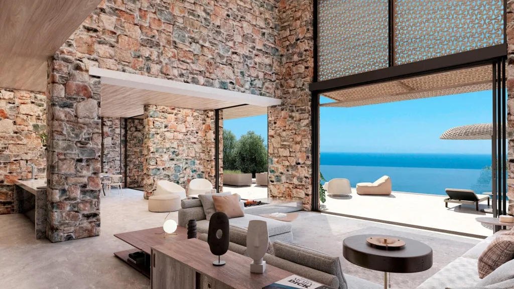 Séjour - Villa with Sea View in Elounda, Crete