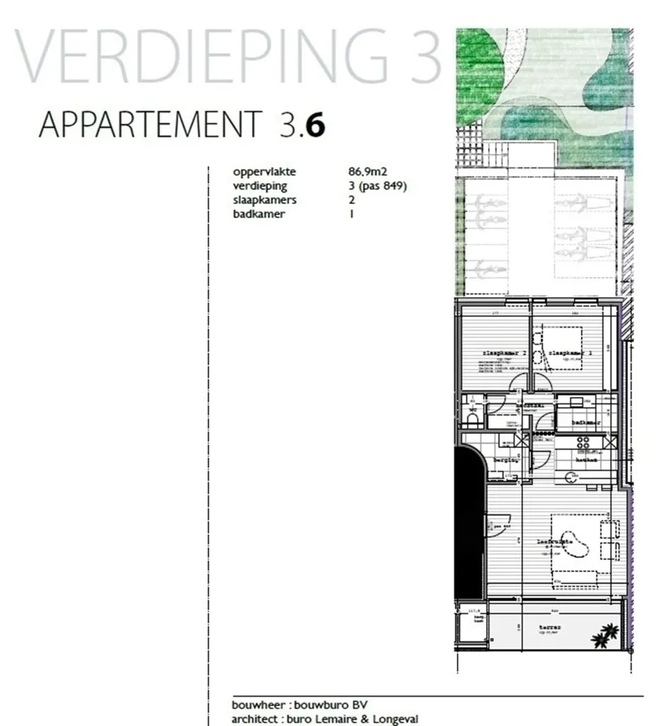 Appartement 2 chambres à Ninove