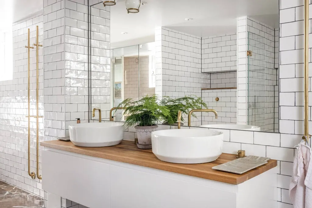Bathrooms - Modern Apartment with Mälaren View in Mälarhöjden