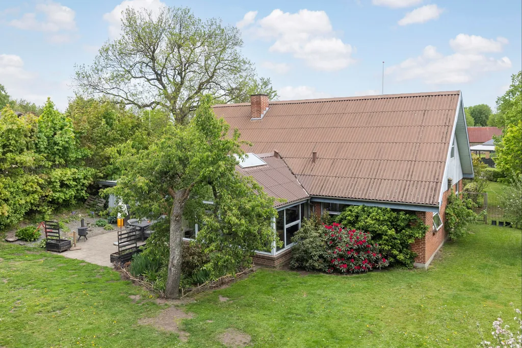 Vue aérienne - Fenced Villa with Garden in Fårup