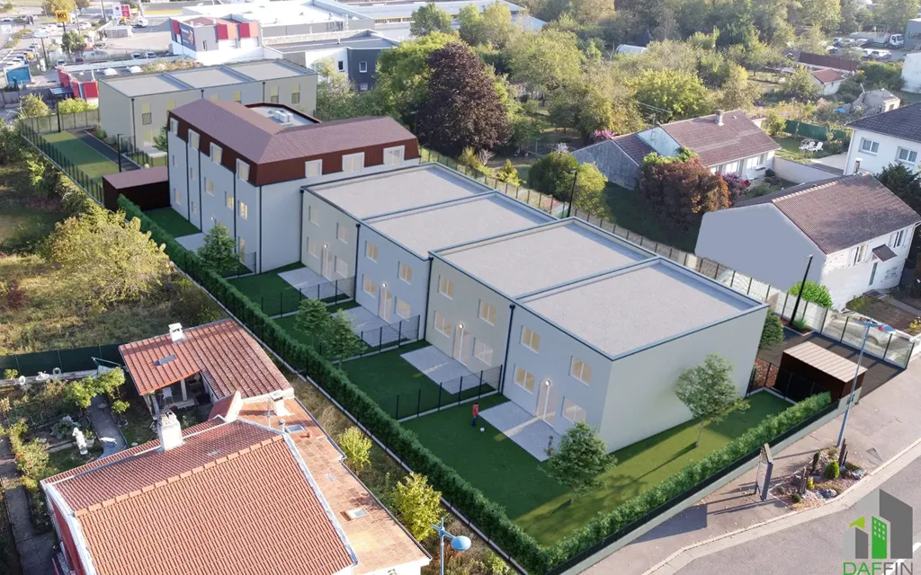 Vue aérienne - Maison Duplex avec Jardin à Heillecourt