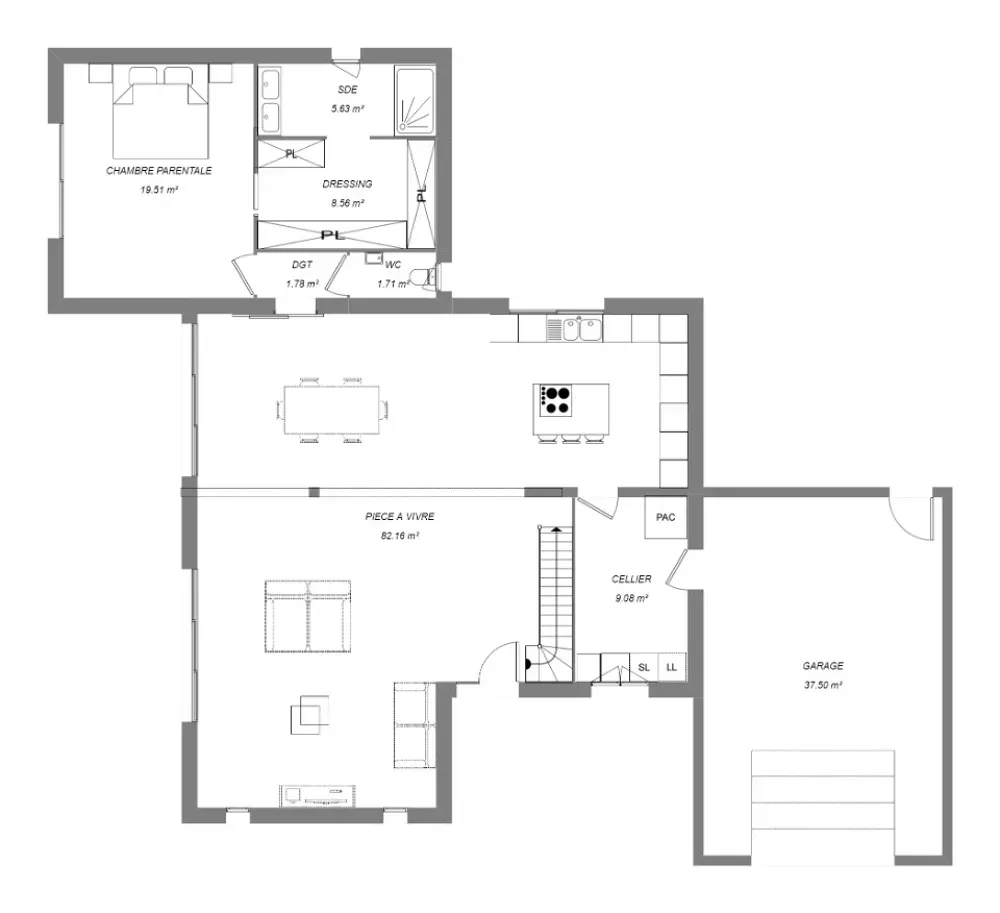 Plan - Maison à Construire avec Jardin à Vierzon