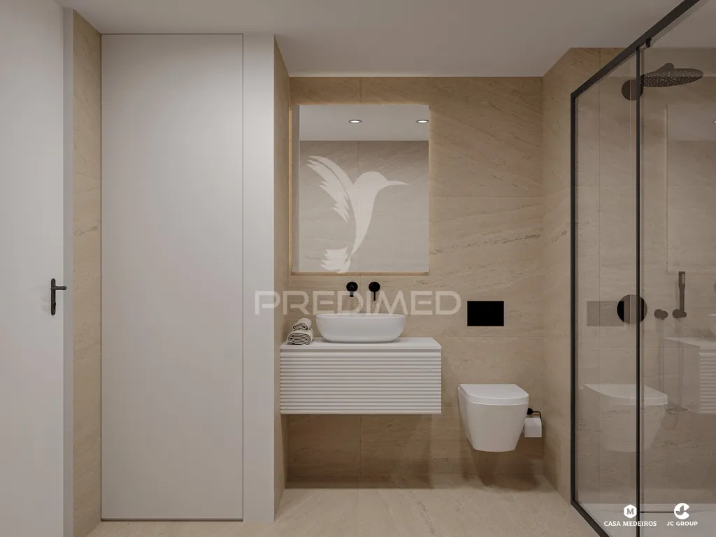 Bathrooms - T0+1 Apartment with Sea View in Construction