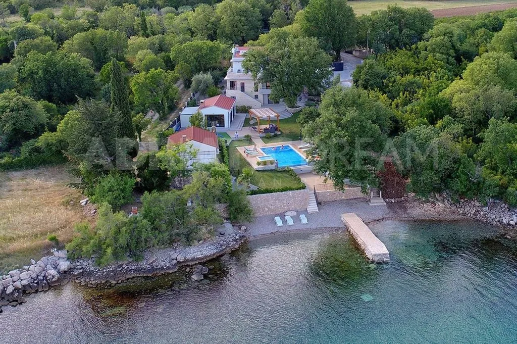 Vista aerea - Luxury Beachfront Villa in Posedarje