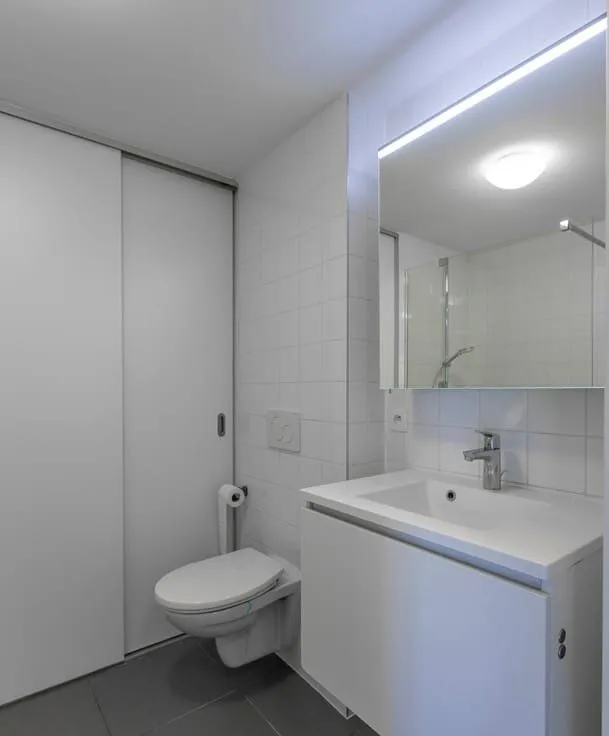 Salles de bain - Appartement avec Vue sur le Canal à Bruxelles
