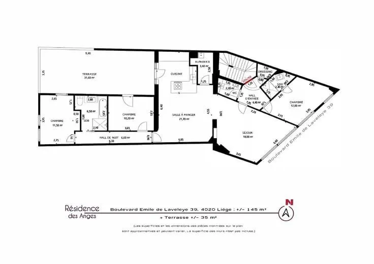 Appartement 3 chambres à Liège