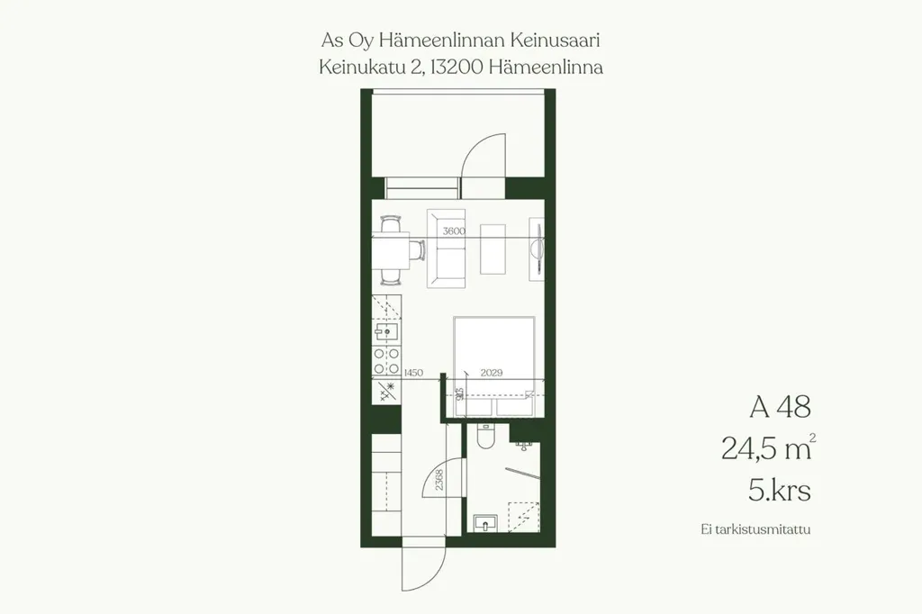 Floor Plan - Bright Penthouse with Balcony in Hämeenlinna