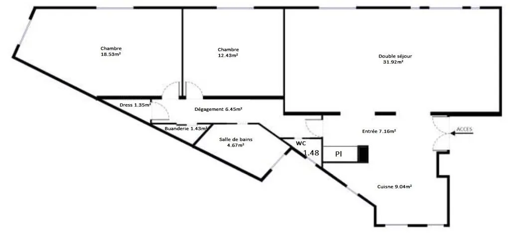 Plan - Appartement de Luxe avec Ascenseur à Ternes