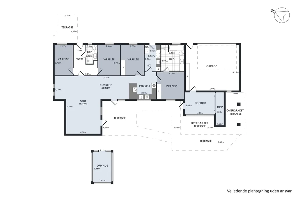 Plan - Murstensvilla with Garage in Førslev