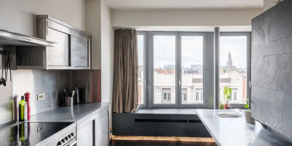 Cuisine - Appartement avec Terrasse près du Citadelpark à Gand
