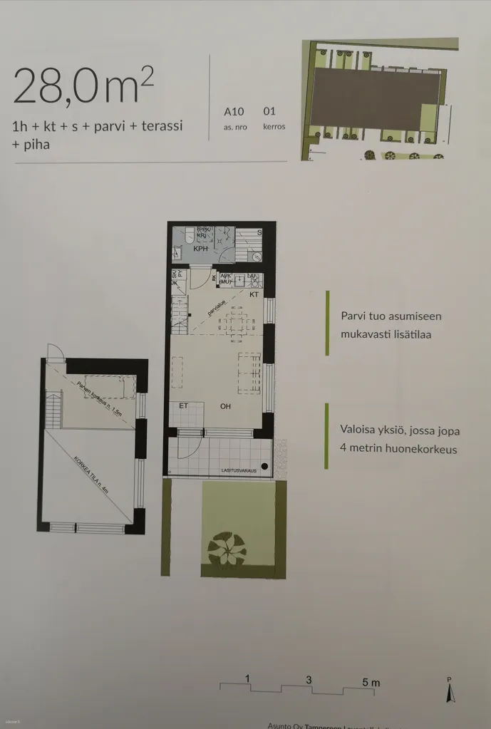 Plan - Loft-Style Apartment with Balcony in Tampere