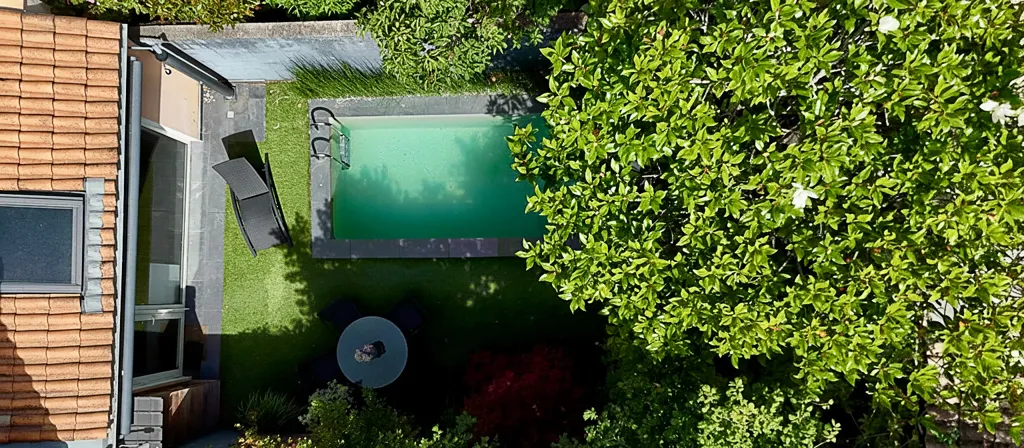 Vista aerea - Renovated House with Pool in Bordeaux