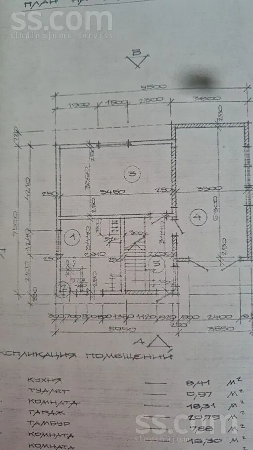Plan - Cottage with Brick and Wood in Riga District