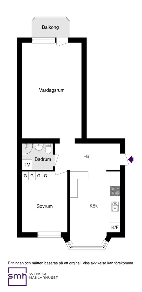 Plaan - 50s Flat with South-Facing Balcony in Gideonsberg