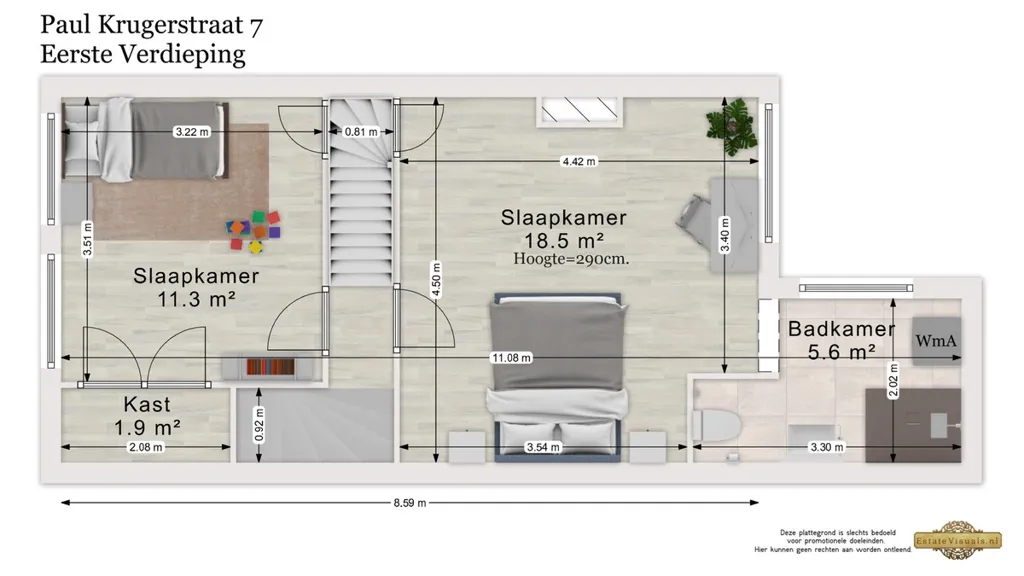 Floor Plan - Characterful Detached House with Garden in Leiden
