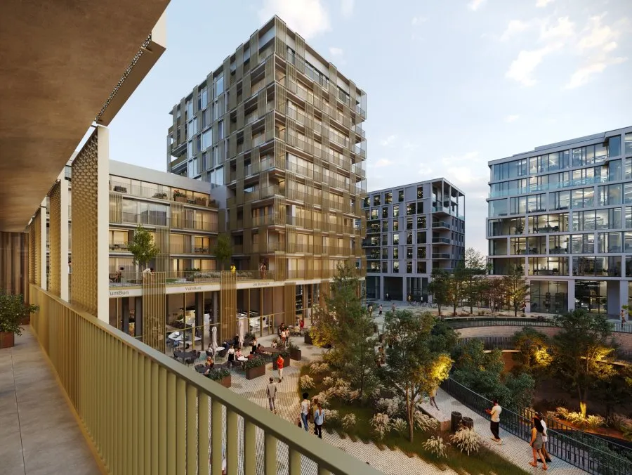 Aed - Ärihoone asukohas Belval