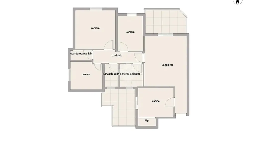 Plan - Apartment with Three Terraces in Corigliano-Rossano
