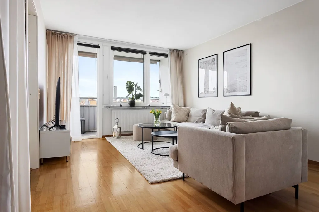 Soggiorno - Apartment with West-Facing Balcony in Göteborg