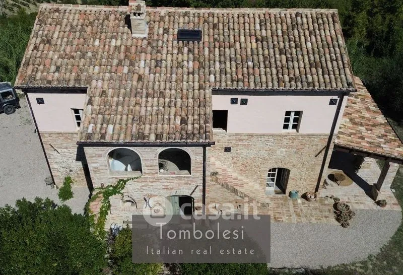 Vue aérienne - Restored Rustico with Vineyard in Cossignano