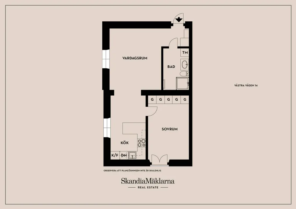 Planimetria - Apartment with High Ceilings in Linköping