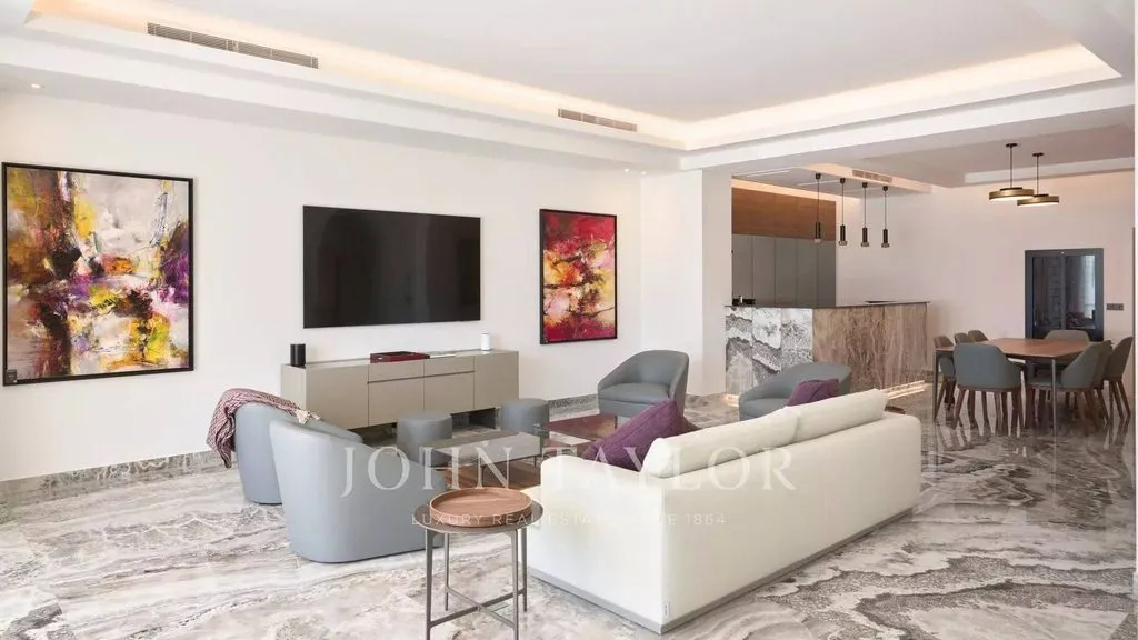 Séjour - Appartement Luxe avec Terrasse à Cannes
