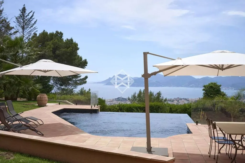 Piscine - Villa Luxueuse avec Vue Mer à Cannes