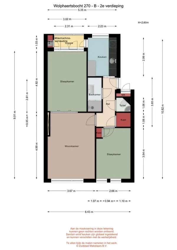 Planimetria - 3-Bedroom Apartment with Loggia in Rotterdam