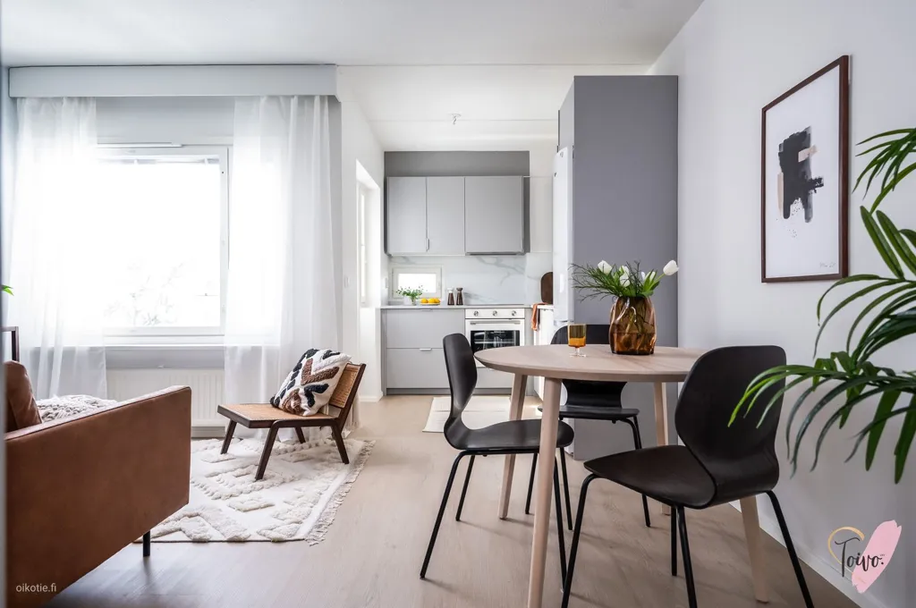 Salle à manger - Modernised Studio with Balcony in Oulu Centre