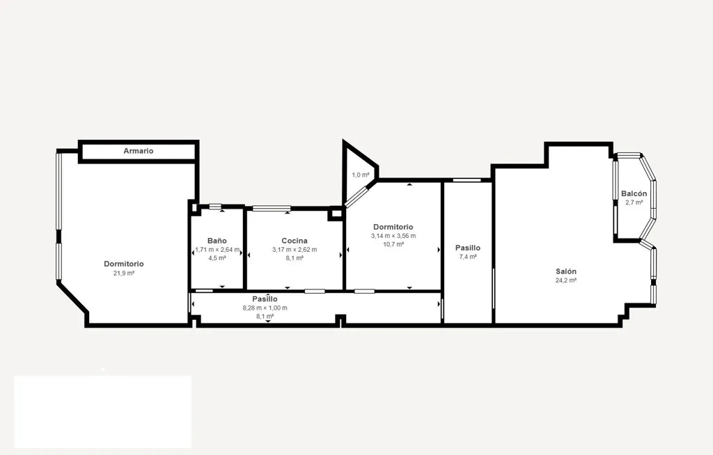 Plan - Spacious Apartment with River View in Mont-Olivet