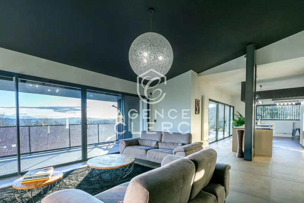 Séjour - Villa Contemporaine avec Vue Lac à Pringy