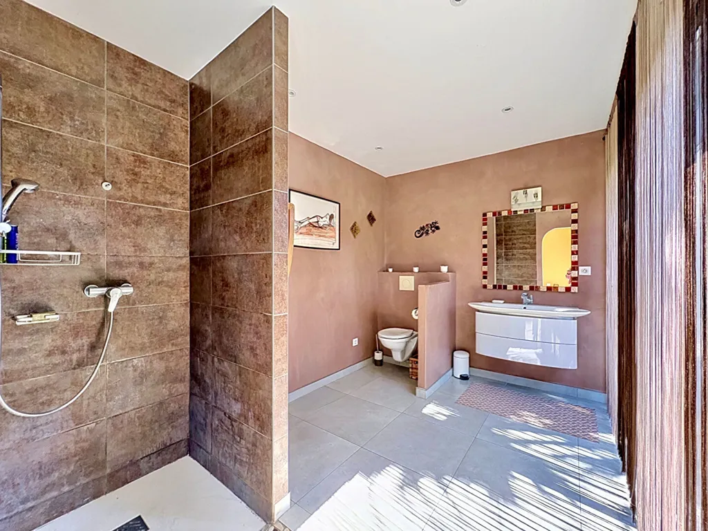 Bathrooms - Architectural Villa with Pool in Perpignan Area