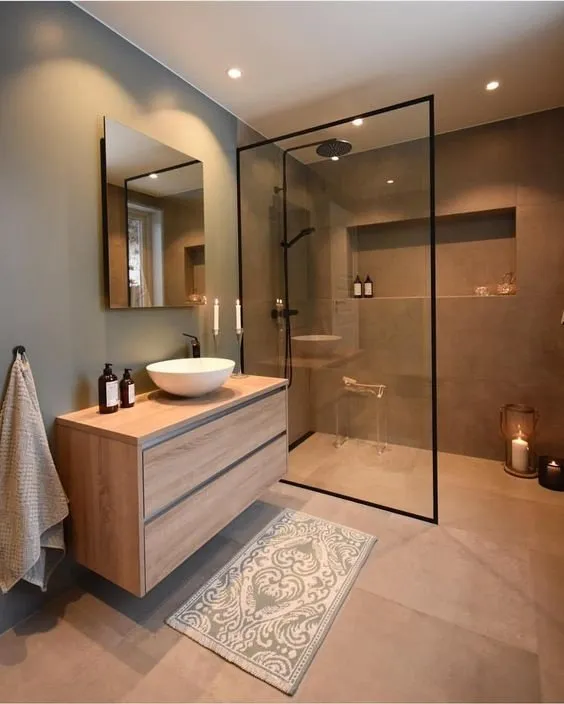 Salles de bain - Maison Moderne avec Parking à Arpajon