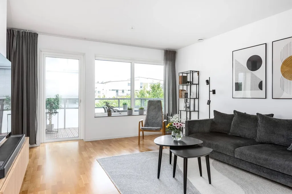 Living Room - Stylish Apartment with Balcony in Södra Ekkällan