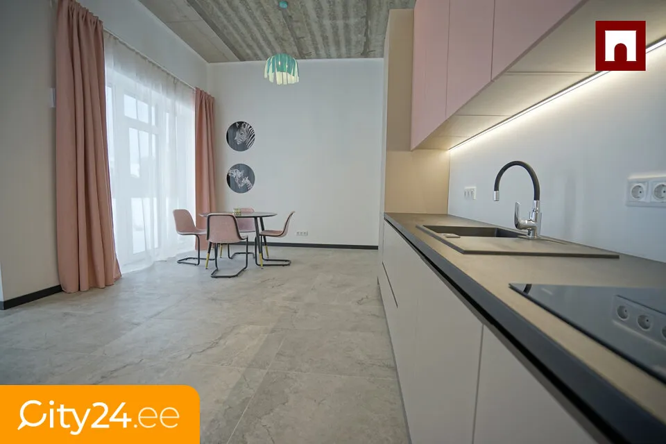 Cuisine - Modern Apartment with Terrace in Mārupe