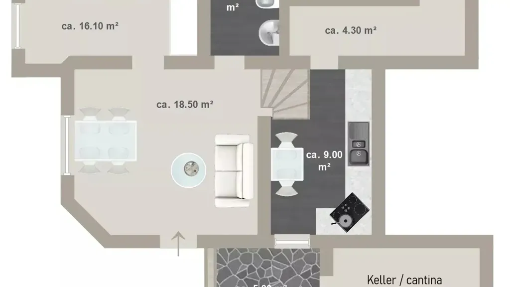 Plan - Condo with Garden in Ortisei