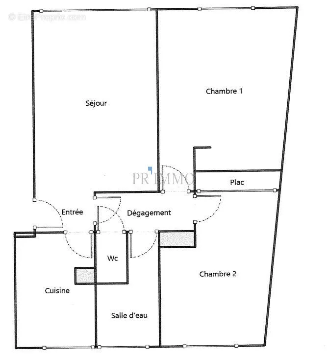 Floor Plan - Renovated Flat with Central Location in Saint-Raphaël