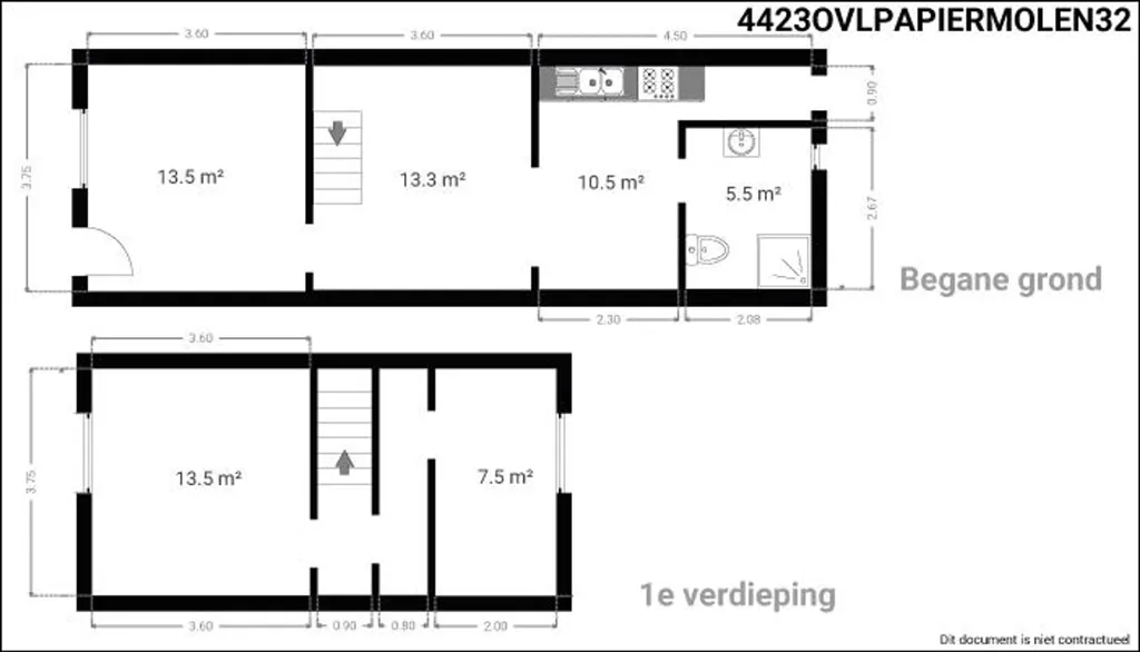 Plan - Maison à Rénover avec 4 Chambres à Geraardsbergen