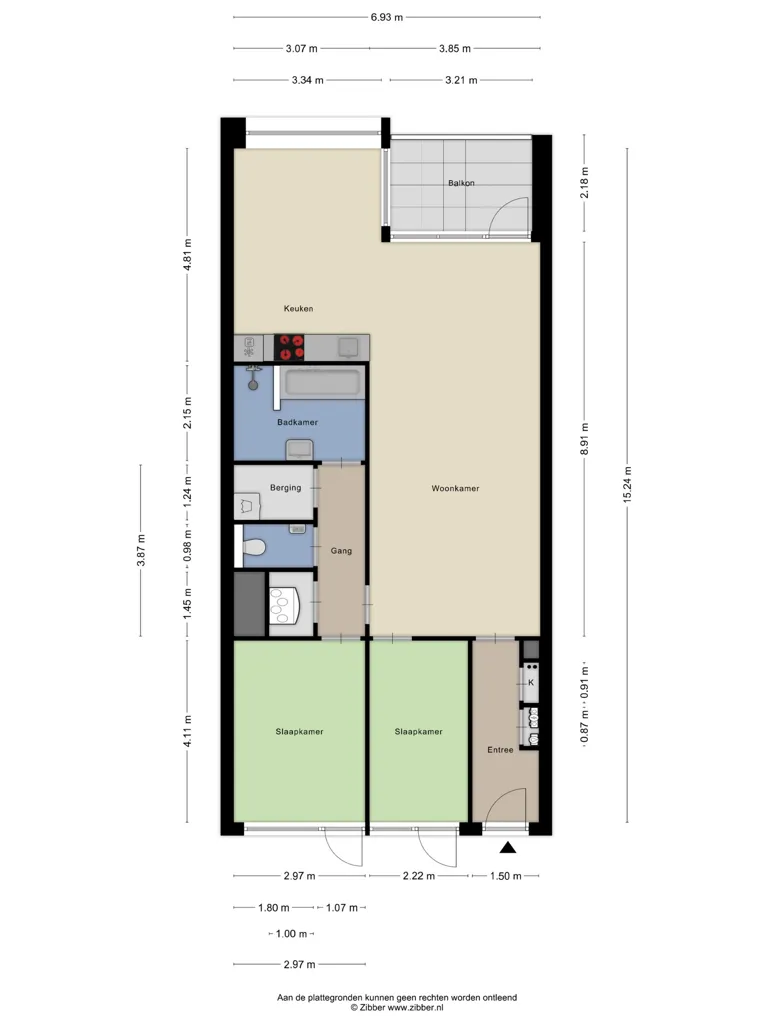 Plan - Modern Apartment with Balcony in Rotterdam
