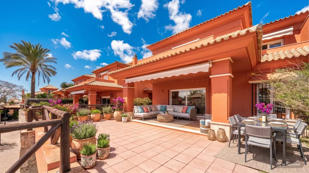 Terrasse - Semi-Detached Villa with Pool in Santa Clara
