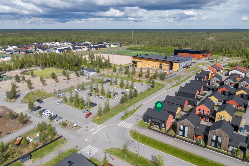 Õhuvaade - Modern Flat with Terrace in Hiukkavaara, Oulu