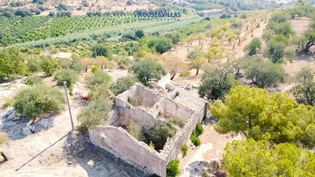 Vue aérienne - Rustic Casale with Panoramic Sea View near Noto