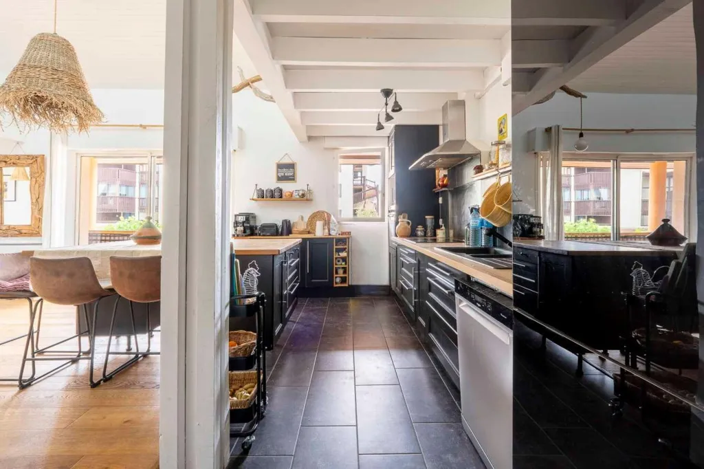 Cuisine - Appartement Duplex avec Balcon à Vieux Boucau