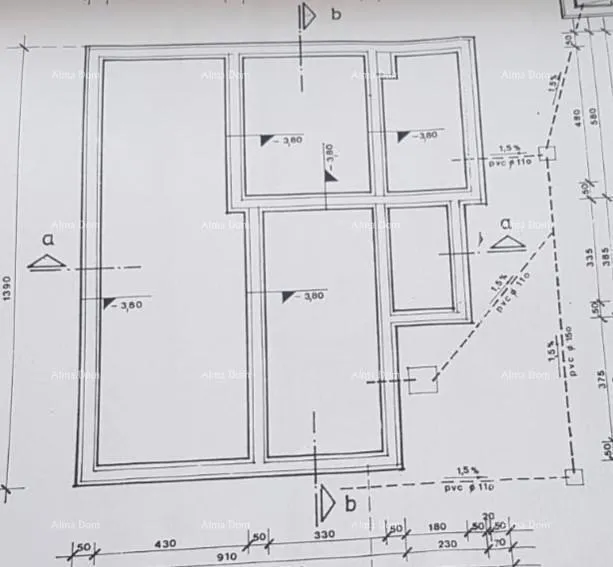 Floor Plan - Apartment House with Terraces near Umag